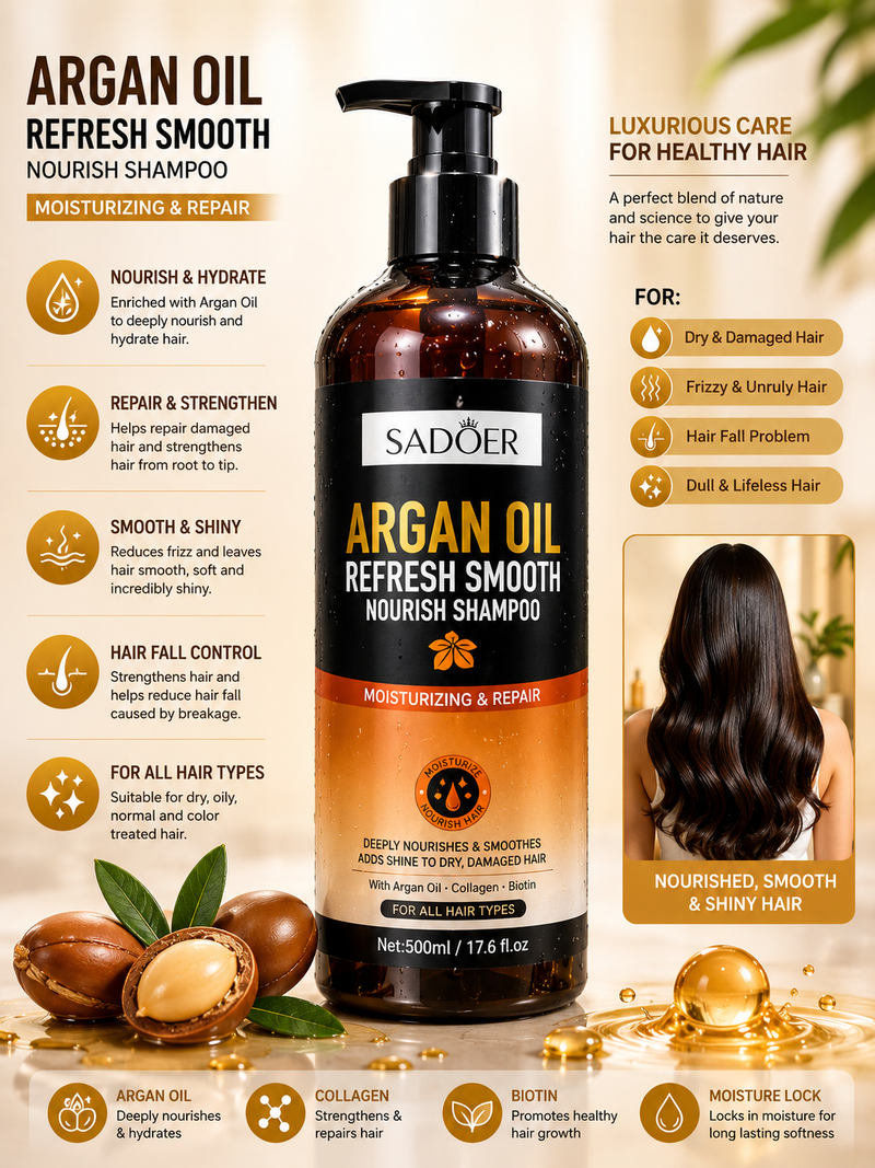 SADOER smoothing shampoo with natural extract