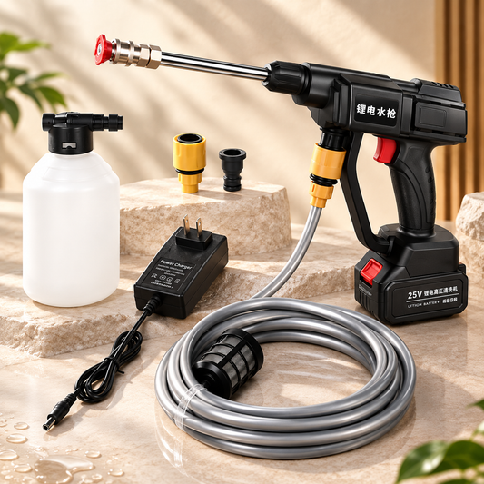 Cordless high-pressure car washer gun 24V rechargeable