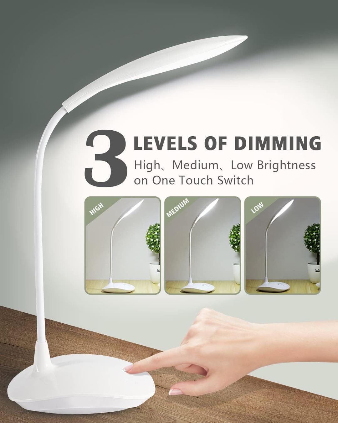 Adjustable LED Table Lamp – 360° Rotation, Rechargeable