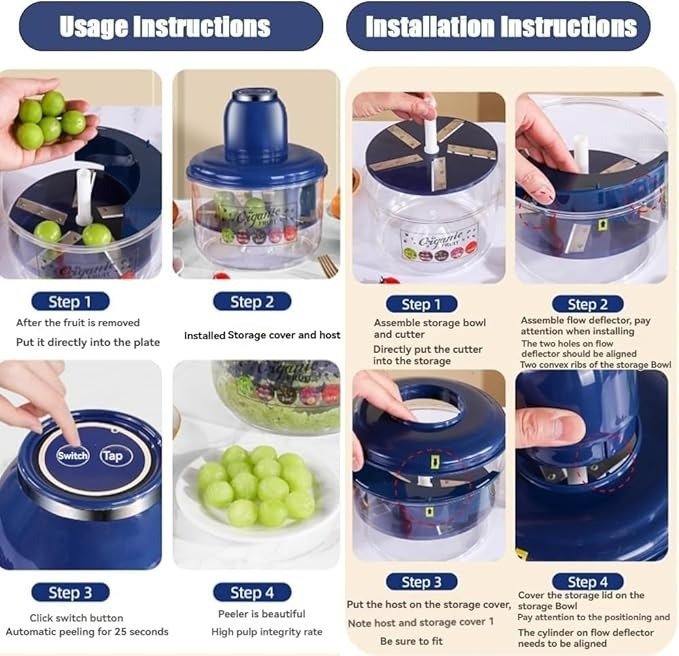 Electric peeler peeling variety of vegetables