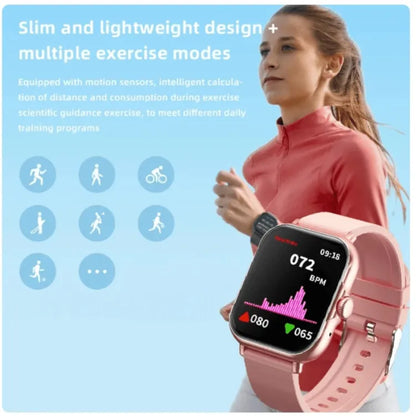 A58 Plus smartwatch fitness tracking display close-up