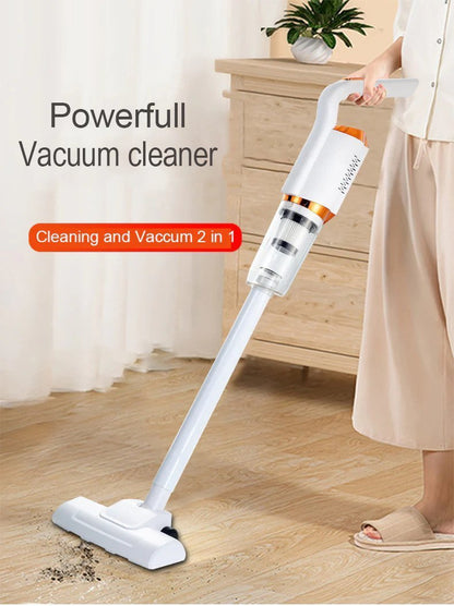 Handheld car vacuum cleaner in use