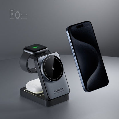 Magnetic folding wireless charging bracket phone stand