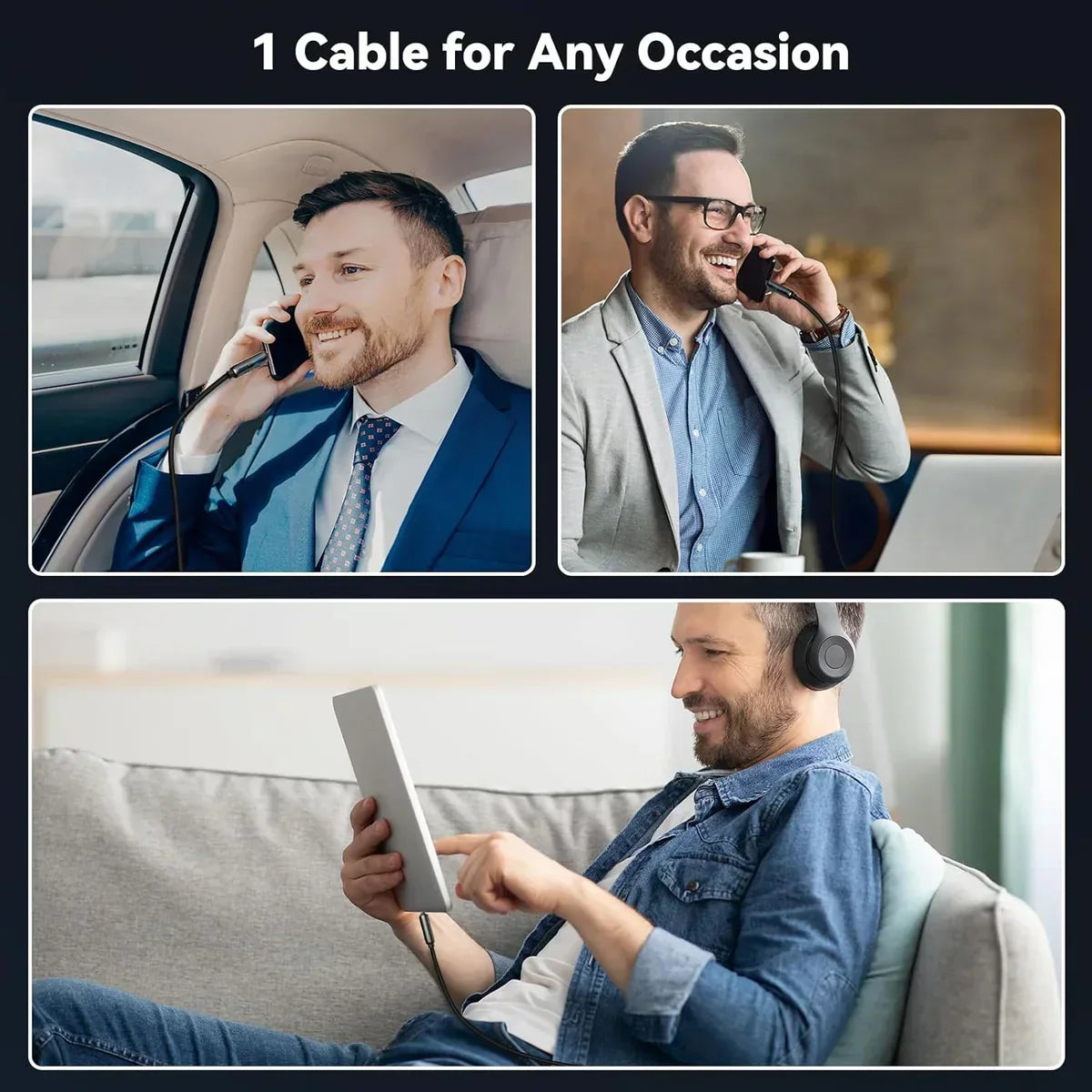 Multi USB cable charging different devices
