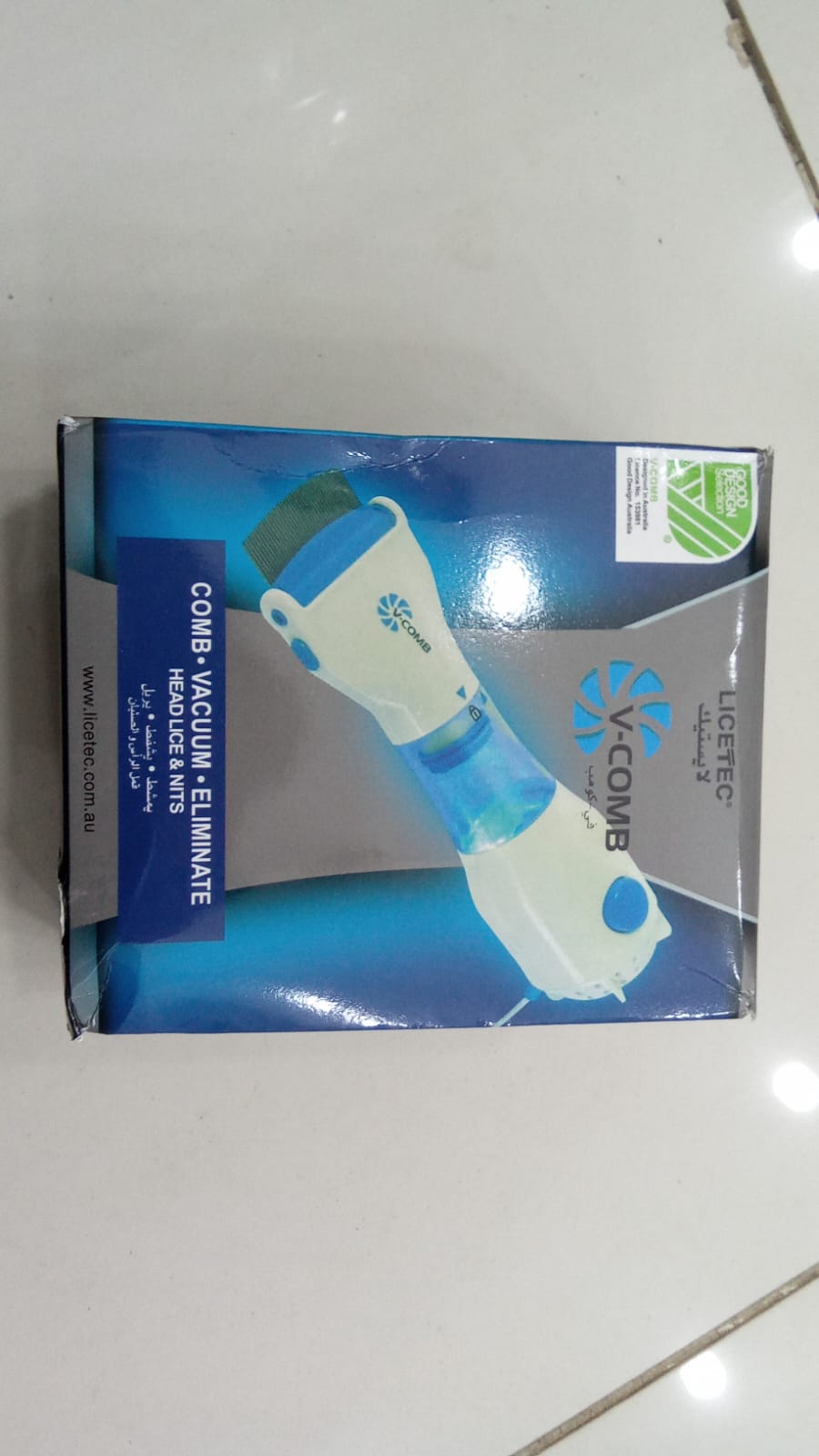 V-Comb head lice comb with 4 replacement capture filters