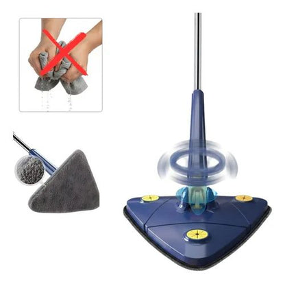 Self-wringing mop cleaning floor