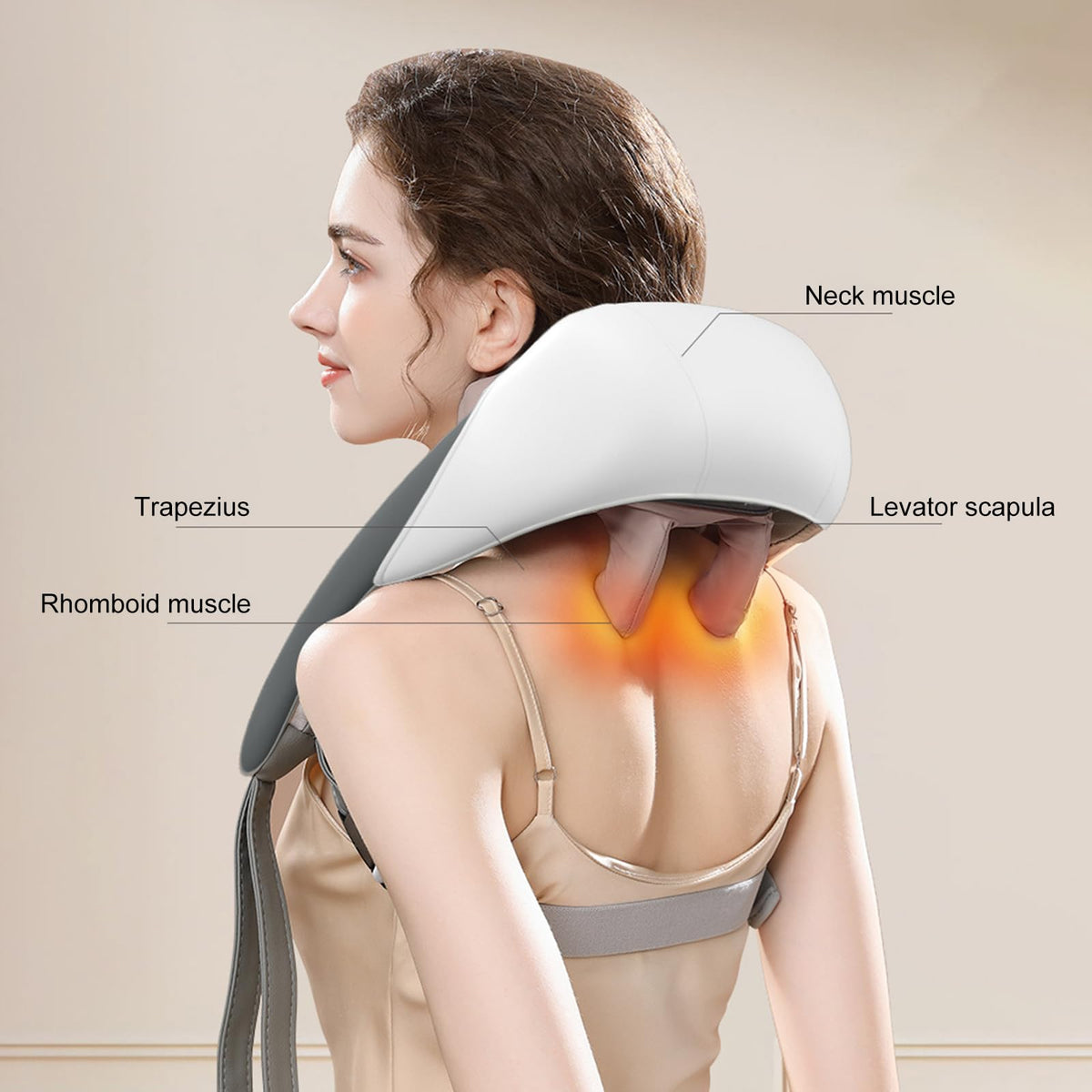 3D kneading massage pillow deep tissue relief