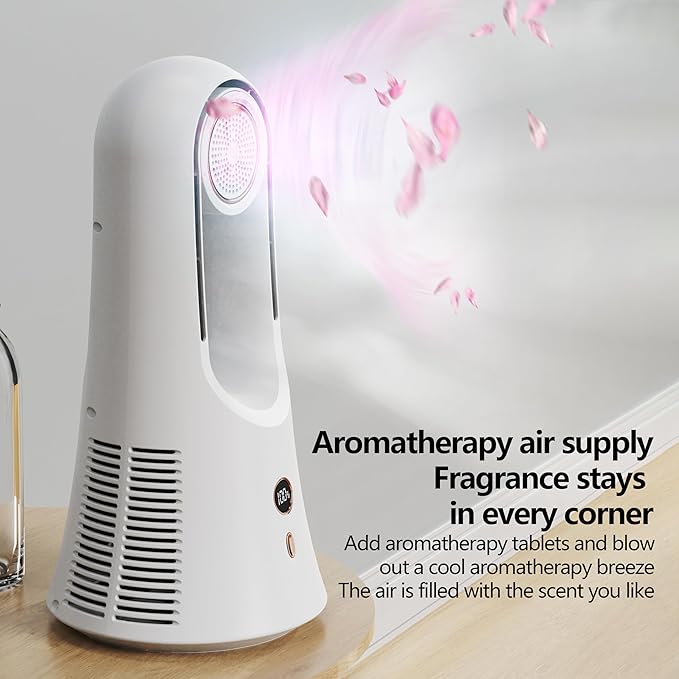 USB desk fan with scent diffuser compartment