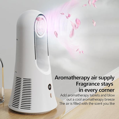 USB desk fan with scent diffuser compartment