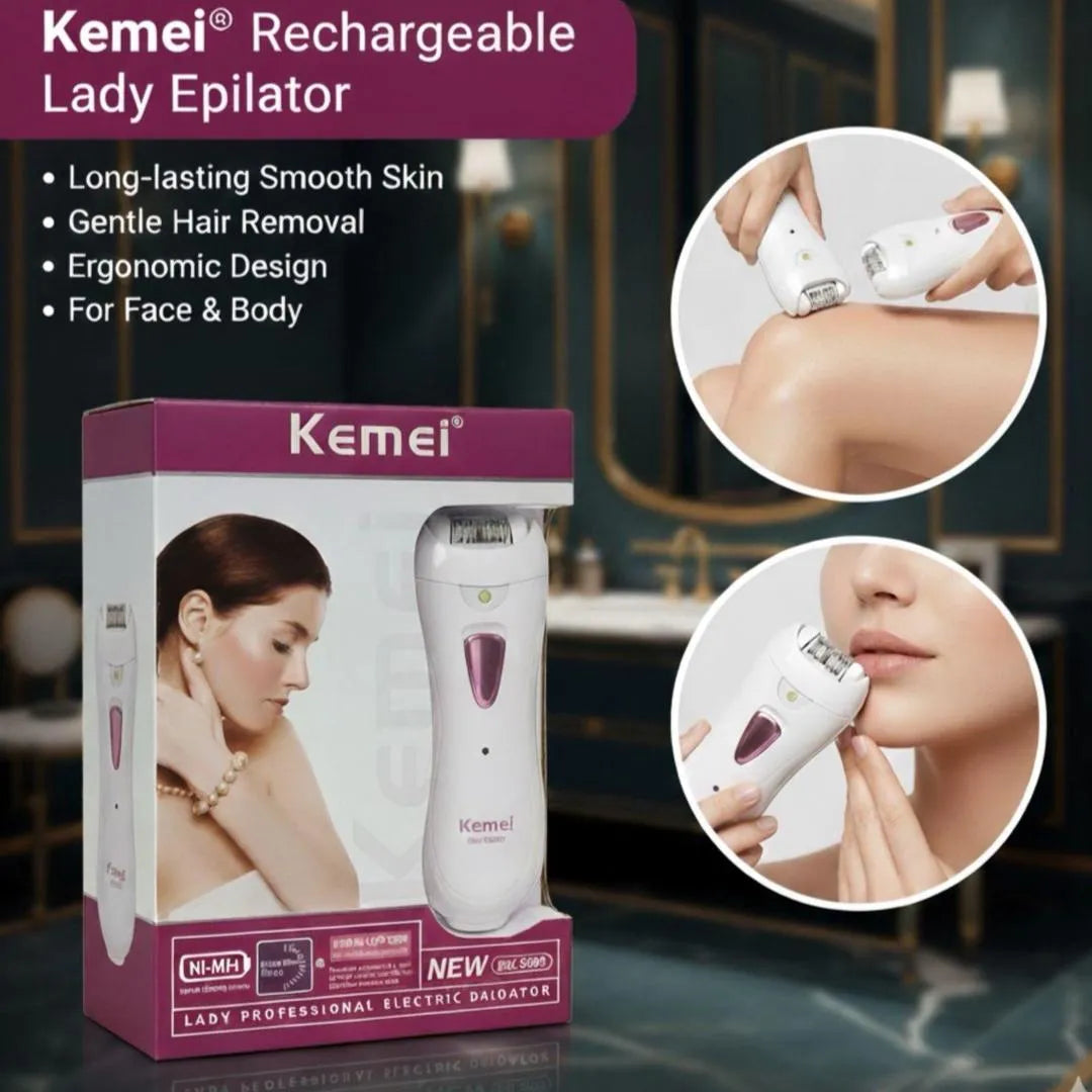 Kemei Rechargeable Lady Shaver – Painless Hair Trimmer