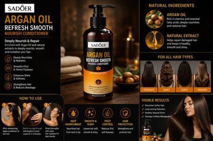 SADOER argan oil conditioner pump bottle