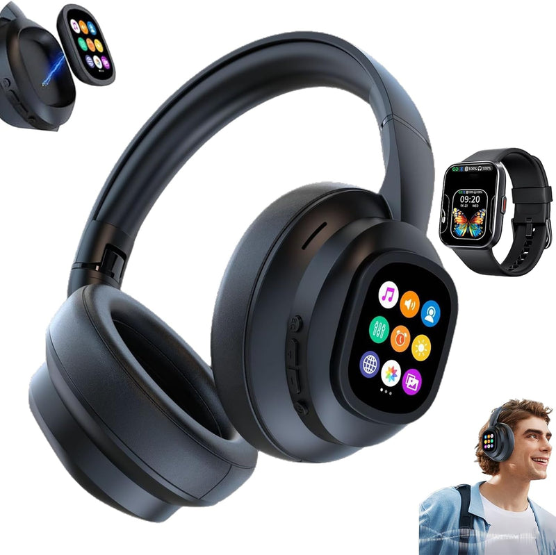 Modio WB-02 wireless headphones side profile with cushioned ear pads