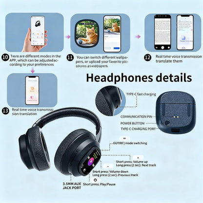 Modio WB-02 headphones folded for portability