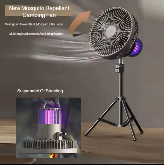Rechargeable mosquito killer fan with tripod stand