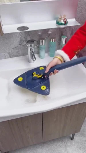 Adjustable mop reaching tight corners