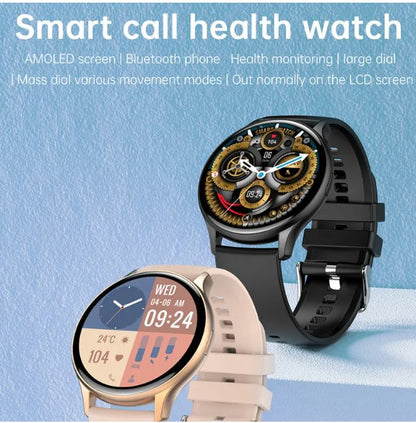 AMOLED smart watch fitness tracker on wrist