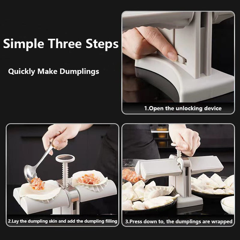Automatic dumpling maker three-step operation