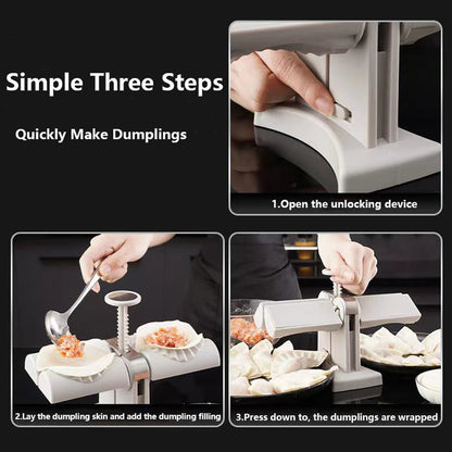 Automatic dumpling maker three-step operation