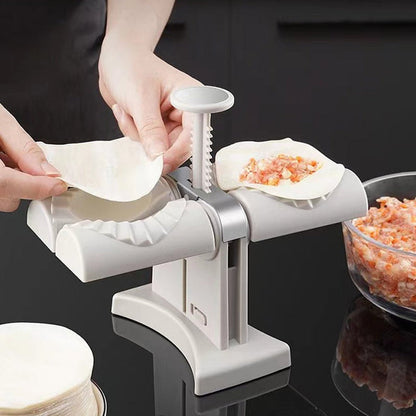 Dumpling maker with wrapper and filling
