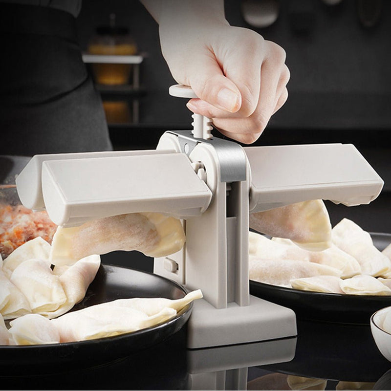 Dumpling press making two dumplings at once