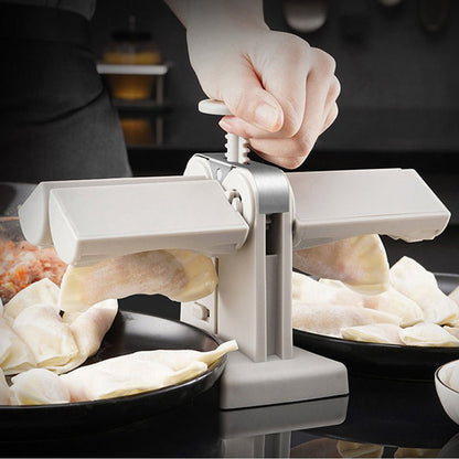 Dumpling press making two dumplings at once