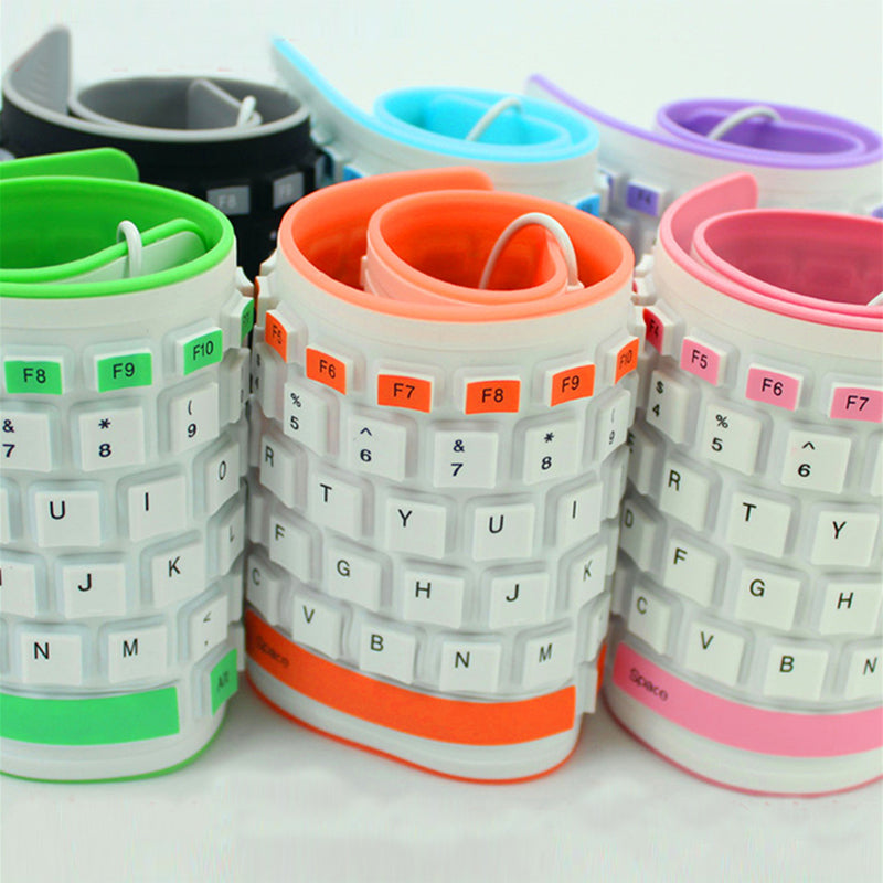 Foldable silent keyboard portable travel design