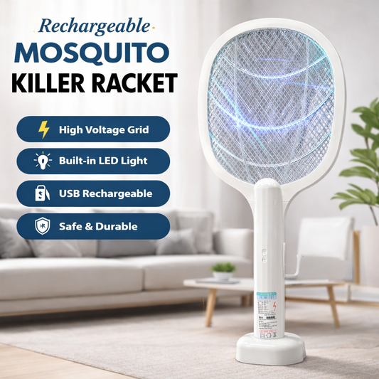 Rechargeable Mosquito Racket with box and stand