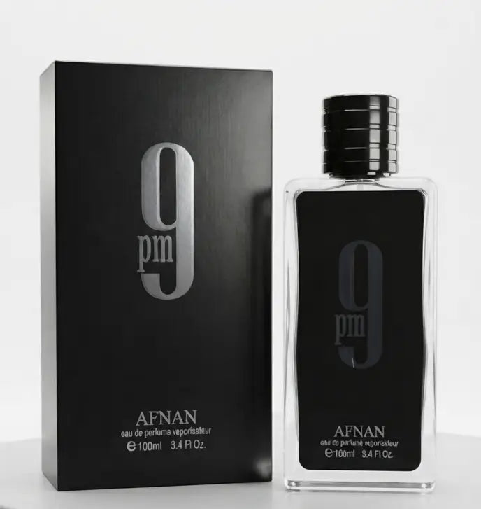 Afnan 9 PM Black EDP for Men – 100ml Amber Vanilla Fragrance