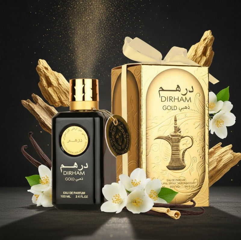 Dirham Gold Eau De Parfum outer gift box packaging