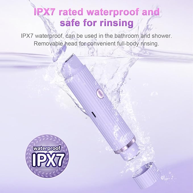 Double Head Electric Shaver being used for wet shaving in shower