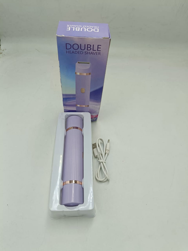 Double Head Electric Shaver package box and contents