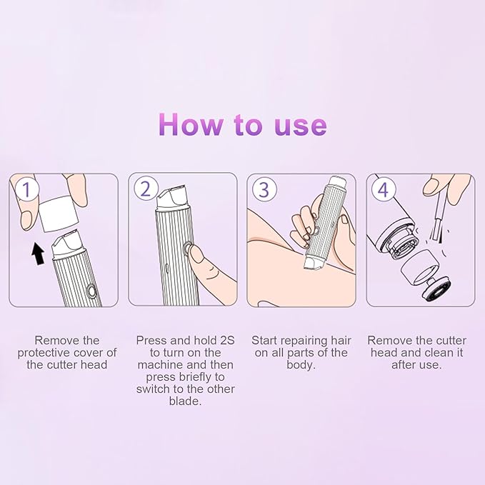 Double Head Electric Shaver IPX7 waterproof rinsing under water