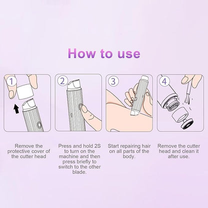 Double Head Electric Shaver IPX7 waterproof rinsing under water