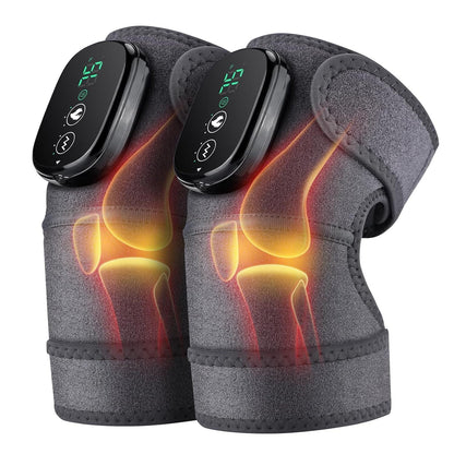 Knee massager wrap worn on leg