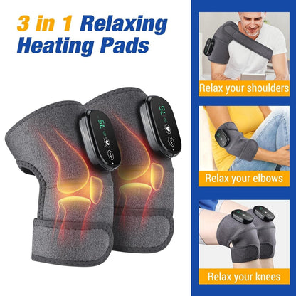Knee massager wrap controls and settings
