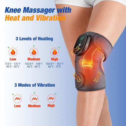 3-in-1 heated knee massager wrap joint support