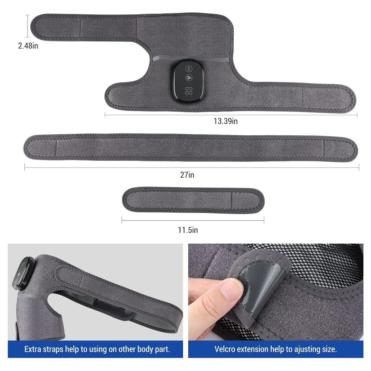 Heated knee massager wrap packaging