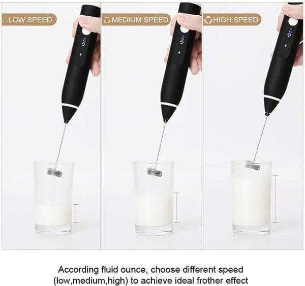 Electric frother making creamy milk foam