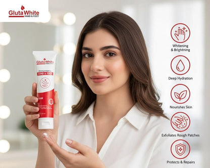 Gluta White whitening brightening hand foot cream