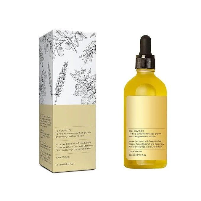 Natural Hair Growth Oil – Rosemary, Castor & Argan Blend 60ml