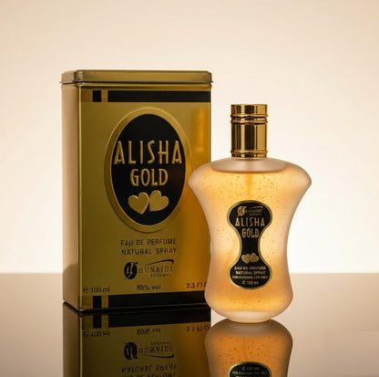 Hunaidi Alisha Gold Eau De Parfum spray cap close-up