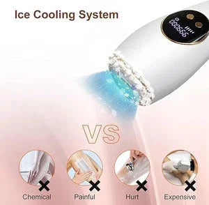 Ice cold IPL device beauty routine use