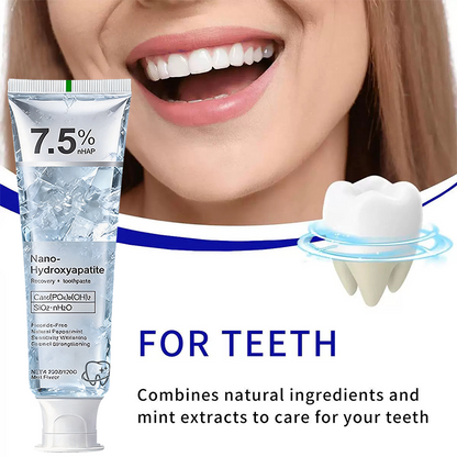 Fluoride-free nHAP toothpaste tube and box