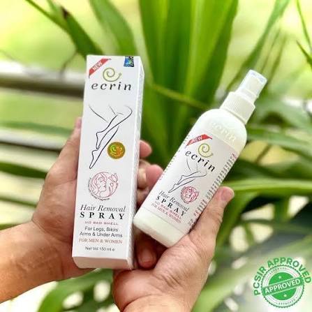 Ecrin hair removal foaming spray application