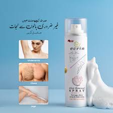 Ecrin hair removal spray packaging
