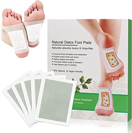 Kinoki Detox Foot Pads 10 pack contents laid out
