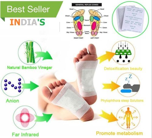 Kinoki Detox Foot Pad applied to sole of foot overnight