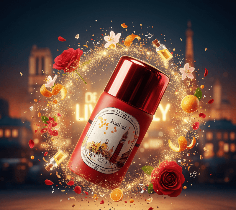 Lively Festival Body Spray side view of can
