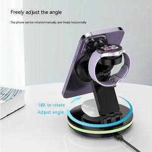 Wireless charging bracket on nightstand
