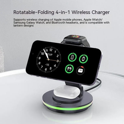 Magnetic phone charger bracket folded compact